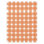 Oranje White Gingham Pattern Tafelkleed (Voorkant)