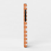 Oranje White Gingham Personalized Case-Mate iPhone Case (Achterkant/links)