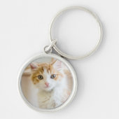 Oranje & White Kitten Sleutelhanger (Voorkant)