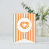 Oranje | White Party Flag Bunting Banner Post Card Briefkaart (Staand voorkant)