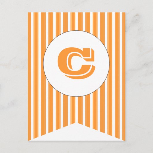 Oranje | White Party Flag Bunting Banner Post Card Briefkaart (Voorkant)