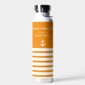 Oranje-White Persoonlijk Beach Wedding Favor Waterfles (Links)