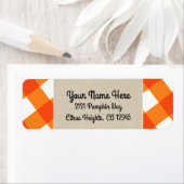 Oranje White Pset Kraft Rustic Monogram Initiaal Etiket (Insitu)