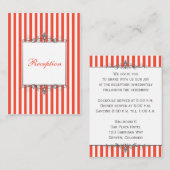 Oranje White Silver Stripes Scroll Enclosure Kaart (Voorkant / Achterkant)