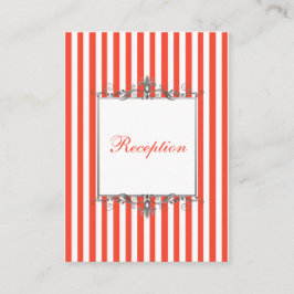 Oranje White Silver Stripes Scroll Enclosure Kaart