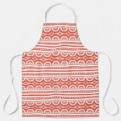 Oranje White Tribal Pattern African Schort (Voorkant)