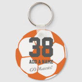 Oranje White Voetbal Team Player ・ Custom Sleutelhanger (Voorkant)