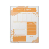 Oranje-White Weekly Planner Notitieblok (Linkerzijde)