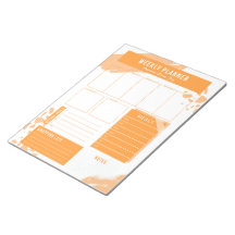Oranje-White Weekly Planner Notitieblok