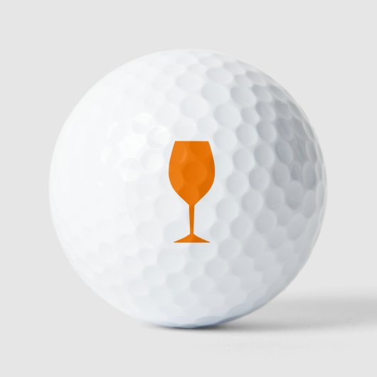 Oranje wijnglas golfballen (Voorkant)