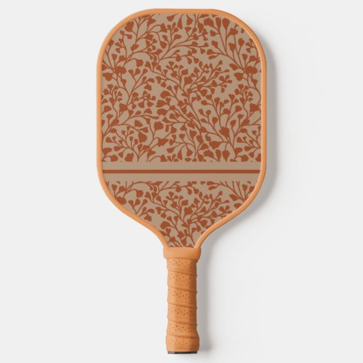 Oranje wijnstokken in brand pickleball paddle (Voorkant)