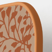 Oranje wijnstokken in brand pickleball paddle (Links Detail)