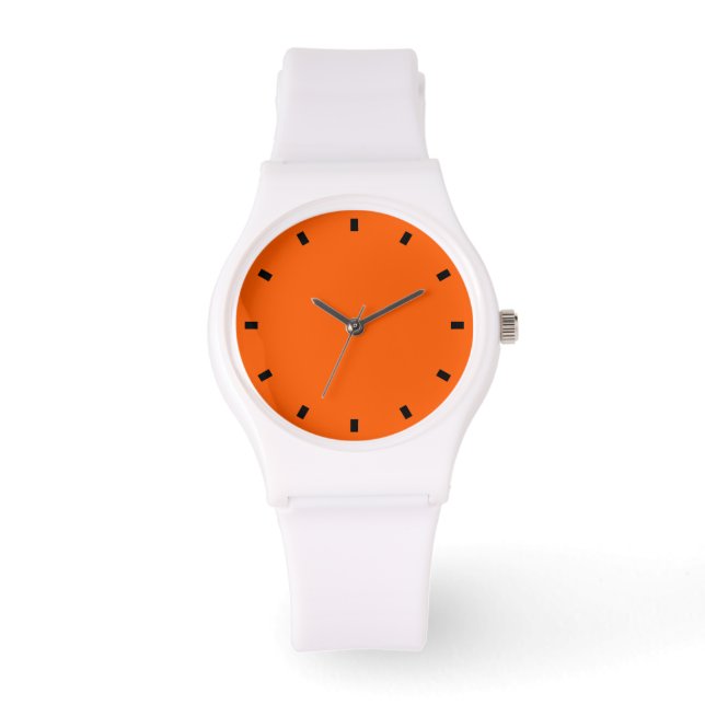 Oranje wijzerplaat horloge (Voorkant)