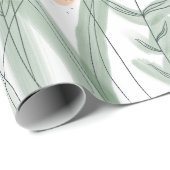 Oranje wilde bloemen cadeaupapier (Rol Hoek)