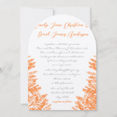 Oranje wilde bloemen en bijenbruiloft kaart (Voorkant)