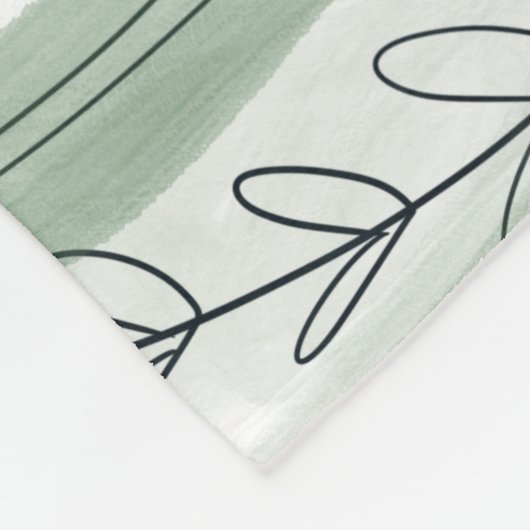 Oranje wilde bloemen fleece deken (Hoek)