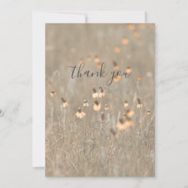 Oranje wilde bloemen in Meadow Flat Dank u kaart