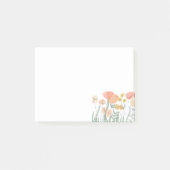 Oranje wilde bloemen post-it® notes (Voorkant)