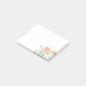 Oranje wilde bloemen post-it® notes (Schuin)