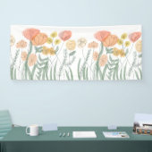 Oranje wilde bloemen spandoek (Beurs)