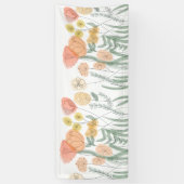 Oranje wilde bloemen spandoek (Verticaal)
