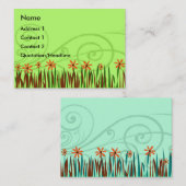 Oranje wilde bloemen visitekaartje (Voorkant / Achterkant)