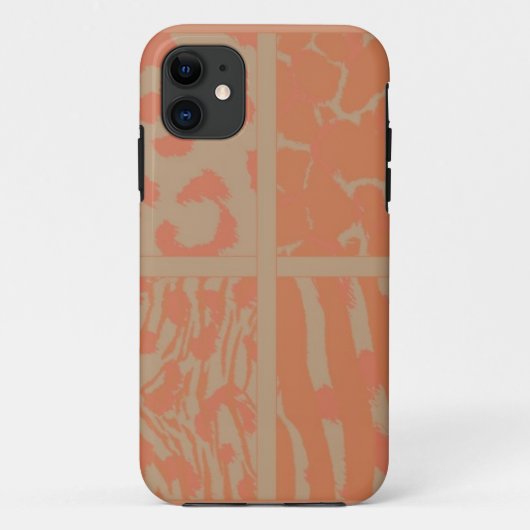 Oranje Wilde Dier Patronen Case-Mate iPhone Case (Achterkant)