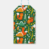 Oranje wilde herfst winter bos vos cadeaulabel (Voorkant)