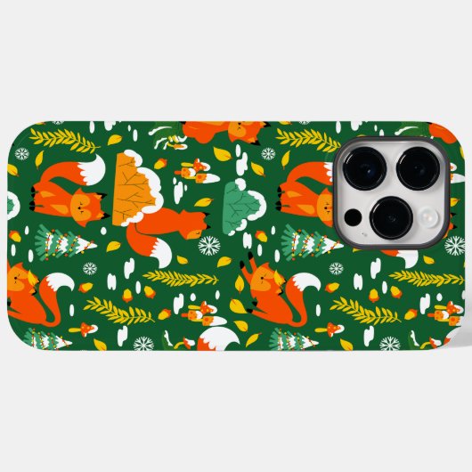 Oranje wilde herfst winter bos vos Case-Mate iPhone case (Achterkant (horizontaal))