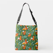 Oranje wilde herfst winter bos vos crossbody tas (Achterkant)