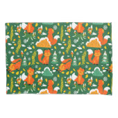 Oranje wilde herfst winter bos vos kussensloop (Voorkant)