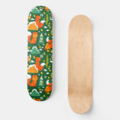Oranje wilde herfst winter bos vos persoonlijk skateboard (Voorkant)