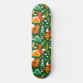 Oranje wilde herfst winter bos vos persoonlijk skateboard (Voorkant)