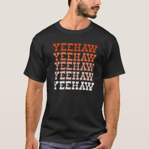 Oranje Wilde Westen Western Rodeo Yeehaw Cowgirl L T-shirt