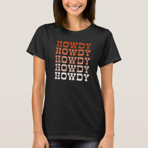 Oranje Wilde Westen Western Rodeo Yeehaw Howdy Cow T-shirt