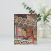Oranje Windows in Kathmandu Briefkaart (Staand voorkant)