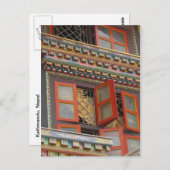Oranje Windows in Kathmandu Briefkaart (Voorkant / Achterkant)