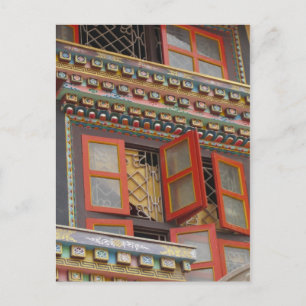 Oranje Windows in Kathmandu Briefkaart