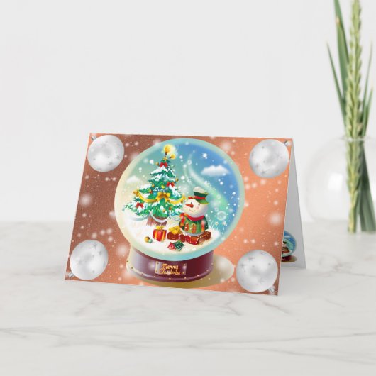 Oranje winter kaart (Voorkant)