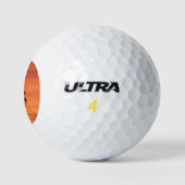 Oranje winterzonsonderstel golfballen (Logo)