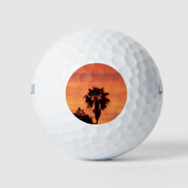 Oranje winterzonsonderstel golfballen