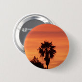 Oranje winterzonsonderstel ronde button 5,7 cm (Voorkant /achterkant)