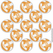 oranje wit 13 douanespelers volleyball sticker (Voorkant)
