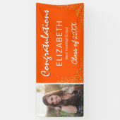 Oranje Wit 2025 Foto Afstudeerfeest Spandoek (Verticaal)