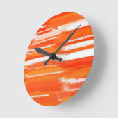 Oranje wit Abstract schilderen Ronde Klok (Hoek)