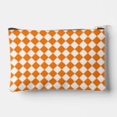 Oranje wit Checker Diamantpatroon Etui (Achterkant)