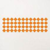 Oranje wit Checker Diamantpatroon Yogamat (Achterkant (horizontaal))
