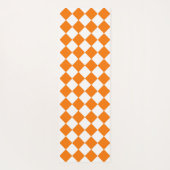 Oranje wit Checker Diamantpatroon Yogamat (Achterkant)