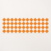 Oranje wit Checker Diamantpatroon Yogamat (Voorkant (horizontaal))