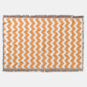 Oranje wit Chevron Pattern Drow Blanket Deken (Voorkant)